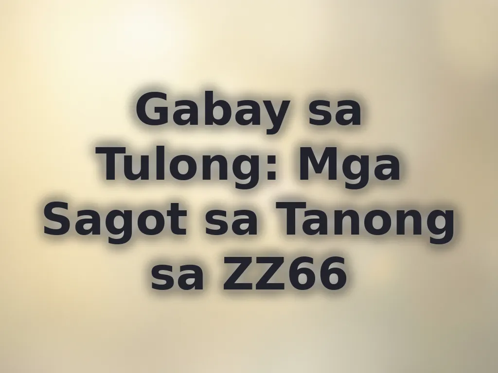 Support Guide ZZ66